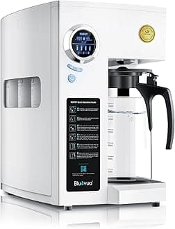 RO100ROPOT-UV Reverse Osmosis System Countertop Water Filter - 6 Stage Purification with UV & Remodel, RO Counter Filtration, Portable Water Purifier