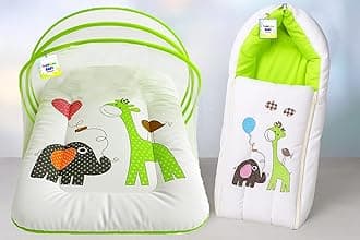 Toddylon Baby Bedding Set New Born Baby Carry Bag | Mattress | Mosquito Net | Insect Protector | Infants Carry Bed (0-6 Months)