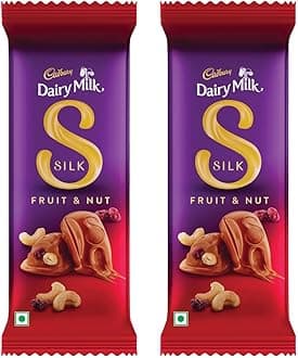Cadbury Dairy Milk Silk Fruit and Nut Chocolate Bar, 129 g (Pack of 2)