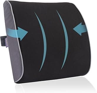 Careforce Back Support for Chair & Car Seat Back Support Chair Back Support for Back Pain Back Rest for Chair Office Lumbar Support for Car Back Rest Support Back Support Pillow Cushion Memory Foam