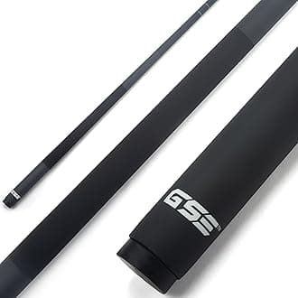 GSE Games & Sports Expert 58" 2-Piece Fiberglass Graphite Composite Billiard Pool Cue Stick for Men/Women, Billiard Cue Stick for House or Commercial/Bar Use (Matte Black, 20 Oz)