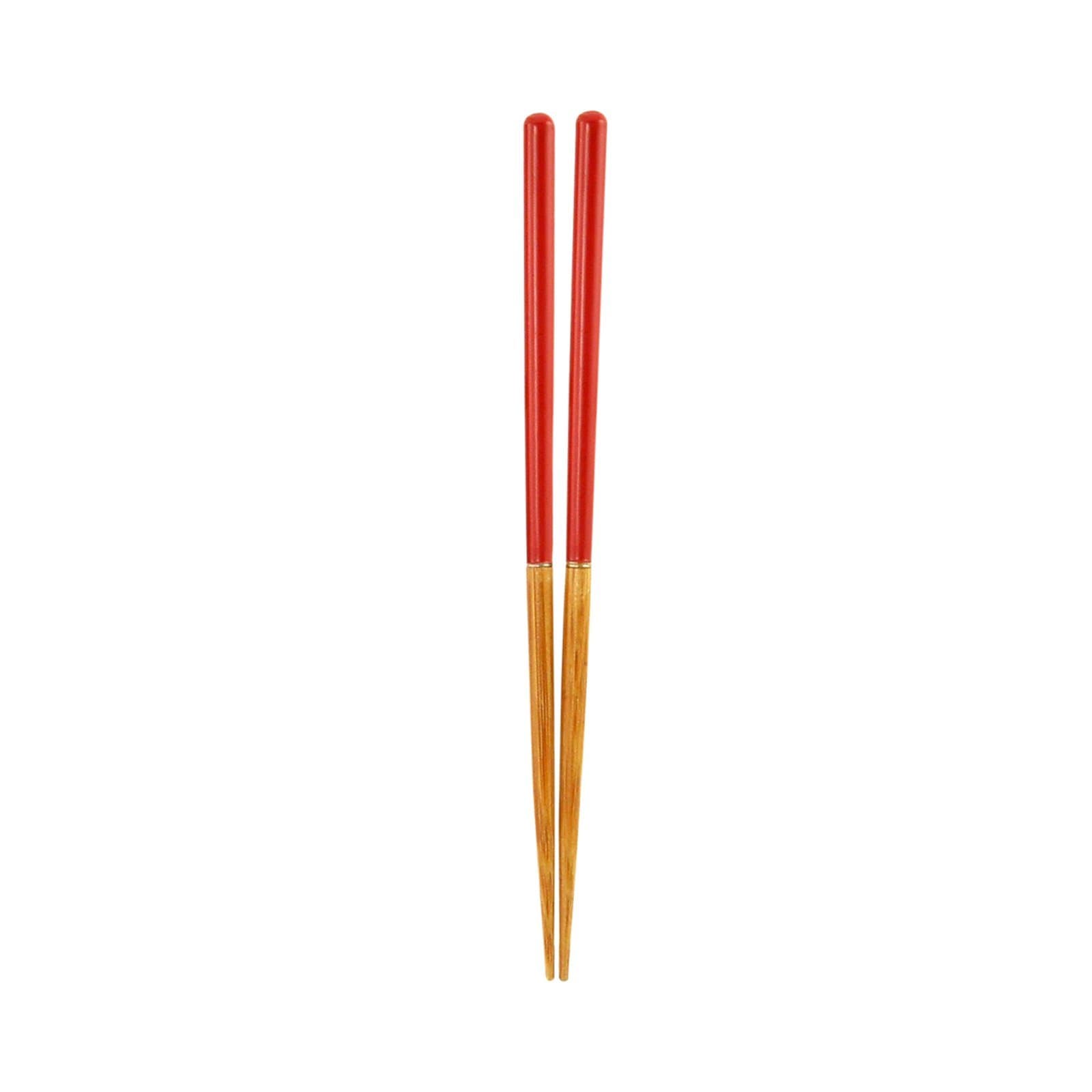 Collapsible Chopsticks - Bamboo, Red