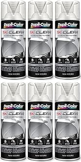 Duplicolor 1K Clear Extreme Matte Finish Spray Paint (12 oz) - 6 Pack