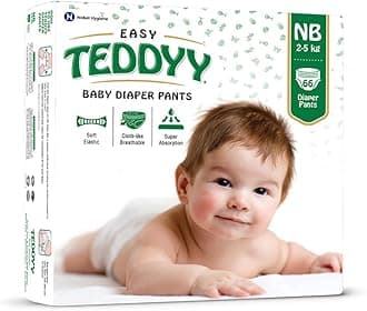 TeddyyBaby Easy New Born Diaper Pants 66 Count (Pack of 1)
