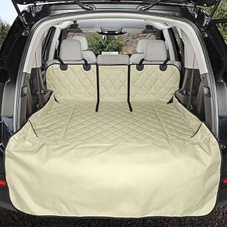 4Knines SUV Cargo Liner for Fold Down Seats - 60/40 Split and Armrest Pass-Through Compatible - USA Based Company (Extra Large, Tan)