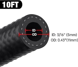 EVIL ENERGY 3/16 Fuel Hose Line Push Lock NBR Rubber SAE 30R7 10FT 300PSI