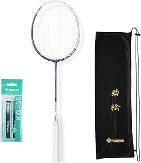Professional Badminton Racket, Carbon Fiber Badminton Racket, High Tension String Lightweight Badminton Racquet with Badminton Racket Bag for Sports Training Game