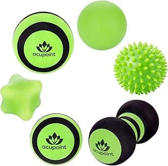 Acupoint Massage Ball Set - 6 Physical Therapy Balls for Post Workout