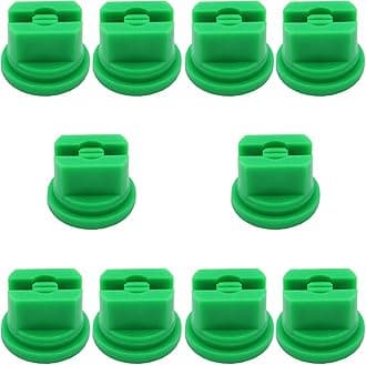 10pcs Plastic Nozzle 110 Degree Flat Fan Spray Tip,0.15mm Aperture, for Industrial Agricultural Landscaping Cleaner Applications (Green,0.15mm)