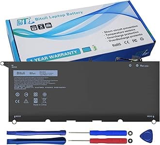 PW23Y Battery for Dell XPS 13 9360 3-9360-D1605G 13-9360-D1605T 13-9360-D1505 13-9360-D1505G 13-9360-D1609 13-9360-D1609G 13-9360-D1705 13-9360-D1705G 13-9360-D1805TG RNP72 TP1GT 0RNP72 60Wh