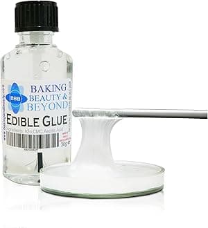 Baking Beauty and Beyond Professional Food Grade Edible Glue - Multi-Function, Super Strong, Pro Bakers Choice Glue Perfect for Icing, Sugarcraft, Baking, Food Craft, and Cake Decorations, (30gm)