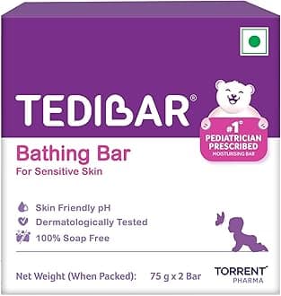 Baby Bathing Bar | For Baby’s Sensitive Skin | Gentle Cleansing, Skin-friendly, pH 5.5, 75gm, Pack of 2