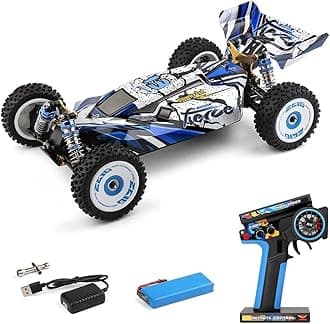 GoolRC WLtoys 124017 V2 Brushless Fast RC Cars, 1:12 Scale RC Buggy, 4WD 75KM/H High Speed Remote Control Car, 2.4GHz All Terrain Off-Road Racing Drift Car with Metal Chassis for Adults
