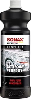 SONAX PROFILINE ActiFoam Energy (1 Litre) - Effective car detergent with active foam power. Works as shampoo, wheel cleaner and insect remover | Item No. 06183000