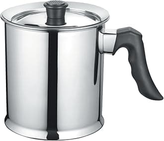 JVL MB-2-Single Bakelite Handle Stainless Steel Double Wall Milk Boiler Storage - 2 Liter