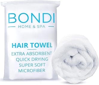 Bondi SPA Microfiber Hair Towel – Dries Hair 50% Faster – Anti-Frizz Towel for All Hair Types – Super Absorbent & Soft - XL (Rectangle)