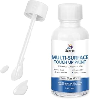 White Paint Multi Surface Semi-Gloss White Touch Up Paint Repair for Metal,Wall,Door,Cabinets,Wood,Furniture, Appliance,Metal, Acrylic Touch Up Paint Pen, Enamel 30ML