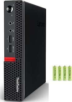 Lenovo ThinkCentre M625 Mini Desktop Computer PC Windows 11 Home, 2-core AMD A4-9120C(up to 2.4 GHz), 16GB RAM, 256GB PCIe SSD, AMD Radeon R4 Graphics, 2x Display Ports, 6x USB Ports, RJ-45, w/Battery