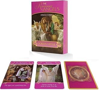 Hirti The Romance Angels Cards 44 Pieces Oracle Tarot Cards Decks (Without Guidebook) Traditional Standard Tarot Deck Fortune Telling Game Divination Tools for Beginners (Design 15)
