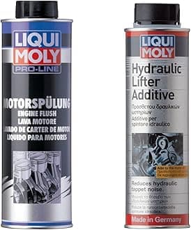 Liqui Moly P000065 Pro-Line Engine Flush, 500 ml & 20004 Hydraulic Lifter Additive 300ml