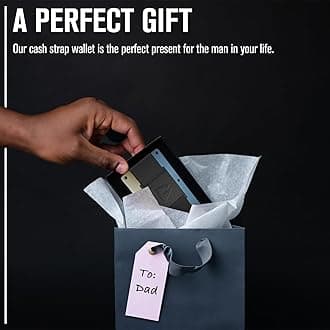 Mountain Voyage Co Minimalist Cash Strap - Slim RFID Blocking Wallet for Men & Women - Scratch Resistant, Credit Card Holder, Easily Removable Money & Cards, Aluminium Wallet (Forged Aluminum)