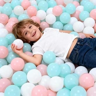 GOGOSO Ball Pit Balls for Toddler,Plastics Balls for Kids1 2 3 4 5 6 Baby Ballpit 50 100 200 300 400 500 1000