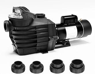 Pipopa 2.5HP 6000GPH Pool Pumps Above Ground and Inground, 115v/230v Dual Voltage Swimming Pool Pumps, Super Power, Salt/Fresh Water, IP44 Waterproof, Energy Saving