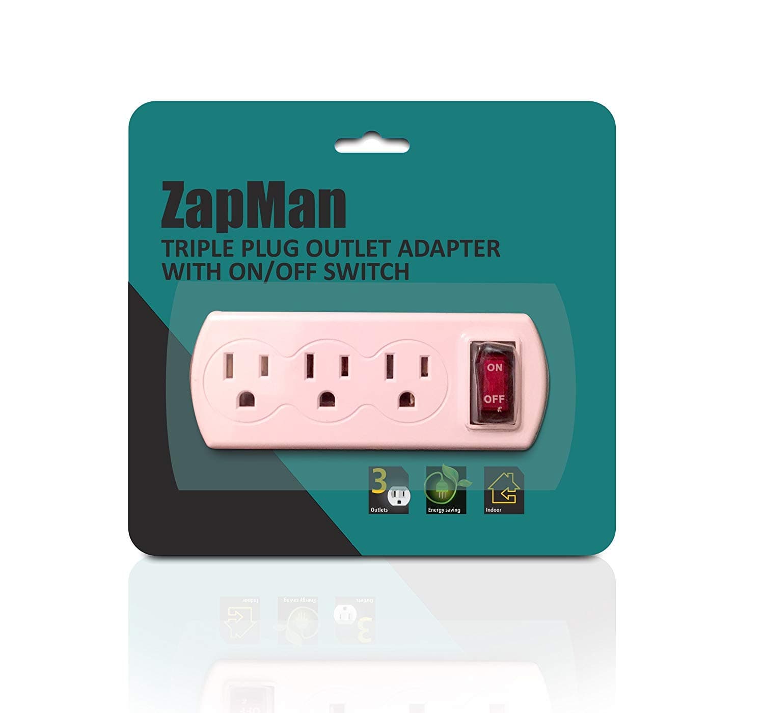 Triple Plug Outlet Adapter with On/Off Switch