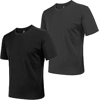 2&5 Pack Men's Sports T Shirts,Crew Neck Breathable Quick-Dry Short Sleeve, Lightweight Gym Tee for Athletic Running Casual