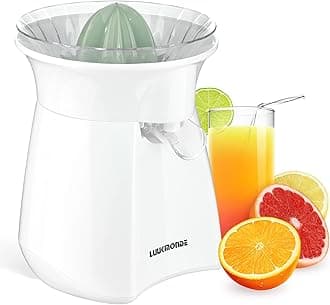 LUUKMONDE Electric Citrus Juicer, Orange Squeezer Juicer with Lockable Pour Spout, All-Copper Motor, and Universal Cone, Easy to Clean - Lemon Squeezer Electric for Orange, Lemon, Grapefruit