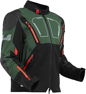 ADVENTURER XT RIDING JACKET | Superfabric: High abrasion resistance | Waterproof & Detachable Winter/Thermal liner | Level 2 Protectors: Shoulder & Elbow | Ventilation all over|OLIVE XL
