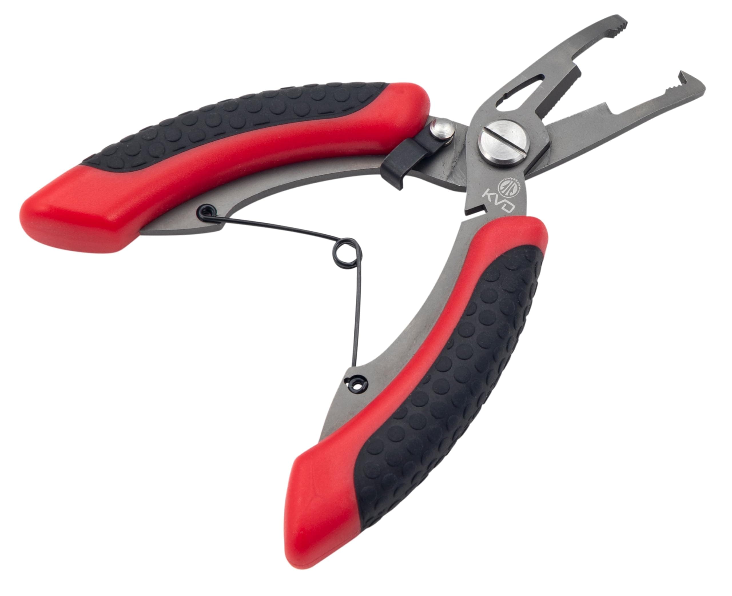 (SRT5KVD) KVD 5 Precision Split Ring Pliers, Red, Dual Injected Combat Grip Handles