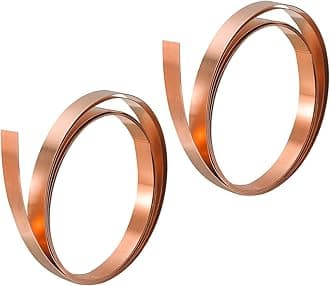 uxcell Copper Sheet Roll, Metal Foil Plate 1000mm x 5mm x 0.5mm 2pcs