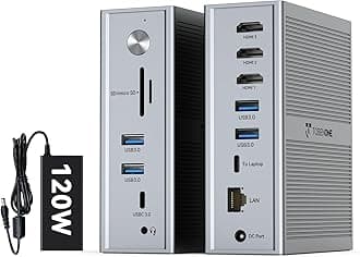 Laptop Docking Station 3 Monitors with 3 HDMI, Docking Stations