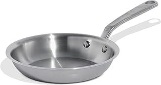 Cookware - 10-Inch Stainless Steel Frying Pan - 5 Ply Stainless Clad - Professional Cookware - Crafted in Italy - Induction Compatible