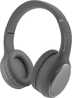 Thunder Max Bluetooth Over Ear Headphone with 120*Hrs Playback, 3 EQ Modes, 40mm Bass Driver, Fast Charging, Gaming Mode, Dual Pairing, BT v5.4, AUX, Metallic Finish (Grey)
