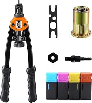 Wensilon Rivet Nut Gun Professional Hand Tool Convenient Lightweight, with 4 ...