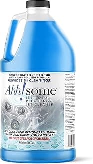 Ahh-Some Jetted Bathtub Cleaner - 64 Cleanings per Gallon, Most Effective Jetted Tub Plumbing Cleaner for Jetted Tub System & Jacuzzi Tub, Whirlpool Tub, Extra Strength & Septic Safe Bathtub Cleaner