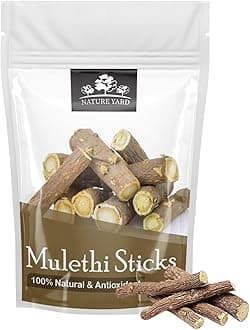 NATURE YARD Mulethi Stick Organic for Eating - 100 Gm - Licorice root/Yastimadhu/Glycyrrhiza glabra Sticks/for Hair Growth and Face -100% Natural & AntiOxidant
