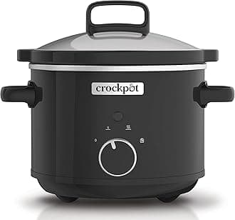 Crock-Pot Slow Cooker | Removable Easy-Clean Ceramic Bowl | 2.4 L (1-2 People | Energy Efficient | Black [CSC046]