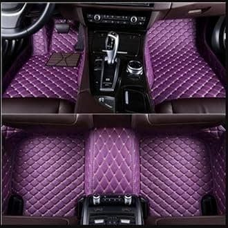 Custom Car Floor Mats Compatible with Mercedes-Benz A B C E G CL CLA CLK CLS ML EQA EQB EQC EQE EQS EQV GLA GLB GLC GLK GLS SLK SL SLC S R AMG GT Waterproof Car Mat (c-Purple)