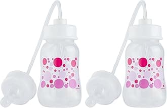 Hands-Free Baby Bottle - Anti-Colic Self Feeding Baby Bottle System 4 oz (2 Pack - Podee Pink)