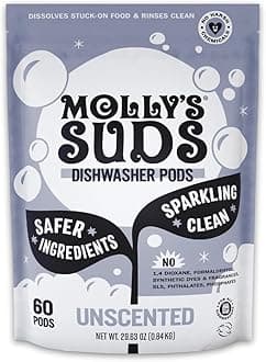 - Dishwasher Pods | Clean Dishwasher Detergent, Cuts Grease & Rinses Clean (Residue-Free) for Sparkling Dishes | 60 Auto-Release Tabs (Unscented)