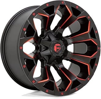 FUEL OFF-ROAD ASSAULT 17X8.5 5X4.5/5.0 5.3 14mm MATTE BLACK RED MILLED - D78717852652