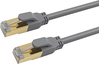 Philips Cat8 Ethernet Cable, Extra Long 20 Ft Cord, 40 Gbps, 2000Mhz, RJ45M Connector, S/FTP for Computer, Game Console, Cable/DSL Modem, Network Switch, Streaming Device, Gray, SWR3143GR/37