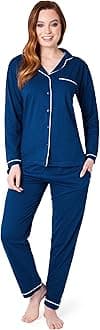CityComfort Schlafanzug Damen Lang Pyjama Damen Baumwolle Lounge Set Damen und Teenager S - XL - Geschenke für Frauen