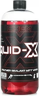 Liquid-X Polymer Sealant Mitt Wash - Cleans and Protects in One Step, Enhances Gloss & Slickness, Hydrophobic Protection, Safe on Paint, Glass, Chrome, Plastic, Wraps & Coatings - 32 oz