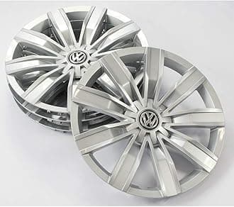 Volkswagen 5NA071457A Hub Caps 17 Inch Wheel Trims Steel Rims Brilliant Silver
