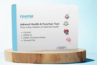 4-in-1 Cortisol & DHEA-S Test | Sleep Test | Stress Test | Adrenal Health & Function Test | Visceral Fat | Cap & CLIA accredited Lab | Not Avail in NY RI…