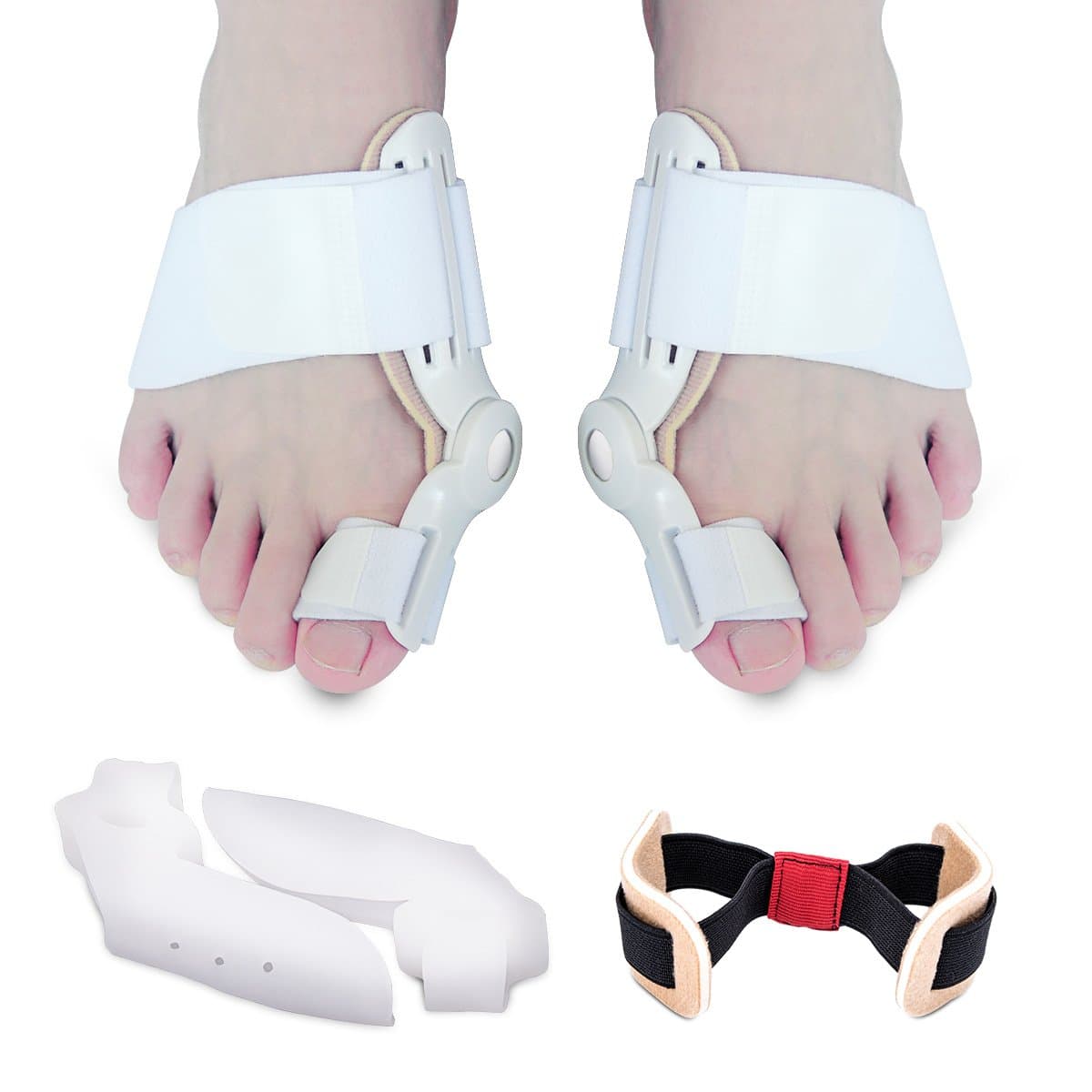 Bunion Corrector - Hinged Bunion Splint & Bunion Relief Protector Kit - Gel Toe Separators Spacers Straighteners Relieve Hallux Valgus,Tailors Bunion,Big Toe Joint,Hammer Toe